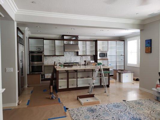 Kitchen cabinets prep