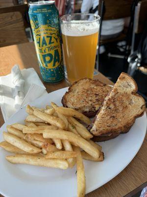 Pastrami sandwich and a Hazy Little Thing IPA