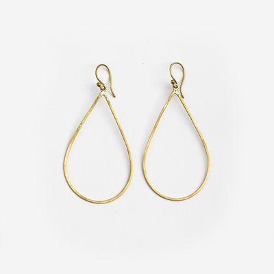 Brass tear drop earrings.