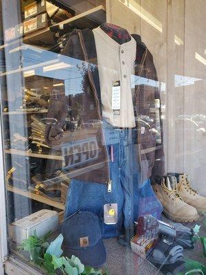 We sell carhartt,dickies and timberland boots.