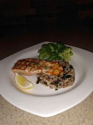 My wonderful salmon with wild rice and vegetables!