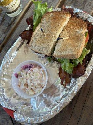 BLT with coleslaw