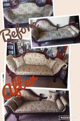 The Before & After of my Sofa & Chaise Lounge