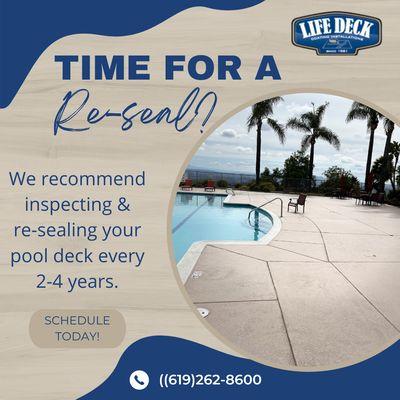 Summer is fast approaching, when is the last time you had your pool deck inspected?