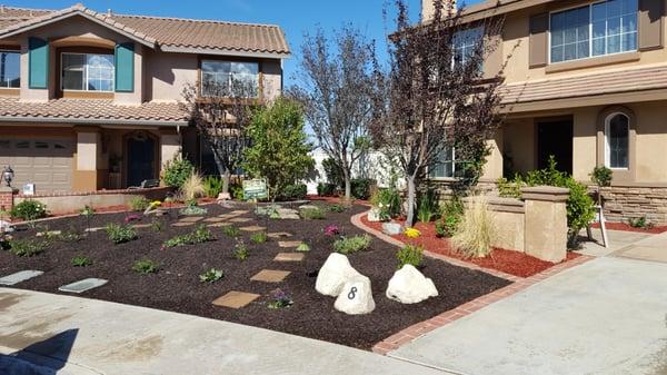 The front yard is on a cul de sac so the home owners decided they wanted to make it look uniformed by making the yard look co...