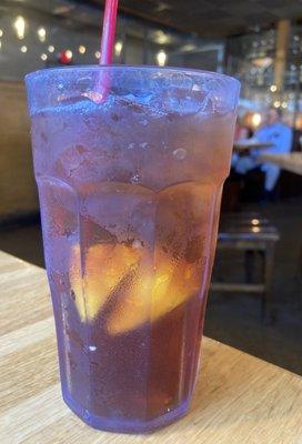 Cotton Patch Cafe.  Iced tea with lemon.