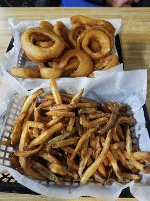 Large fry and large onion ring.