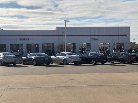 Another shot of the service bay entrances.