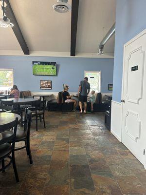 Inside eating area