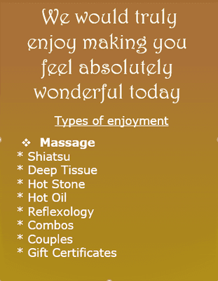 True Asian massage techniques are used to give you the very best results!