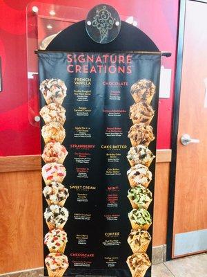 Signature menu