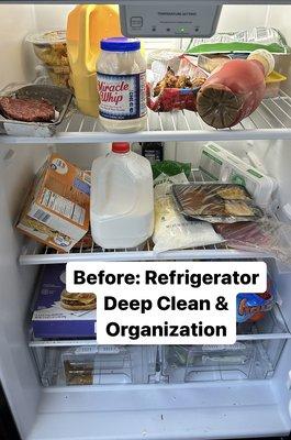 Refrigerator Deep Clean project for a busy family.