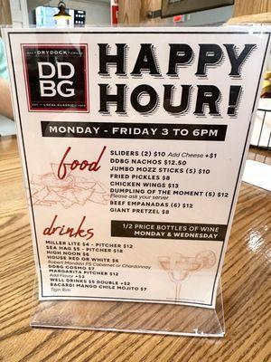 Happy hour specials