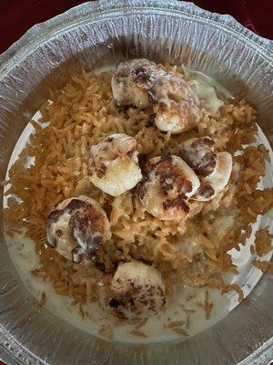 Camarones con arroz (shrimp with rice)