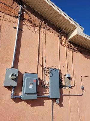 Commercial meter and panel upgrade