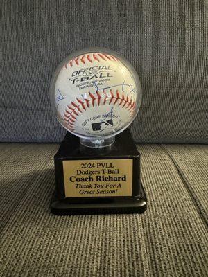 Baseball holder trophy