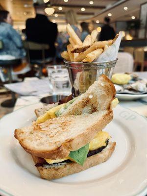 Burger on toast