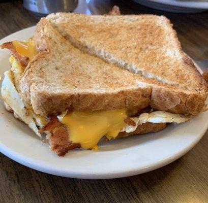 Bacon, egg & cheese breakfast sandwich.