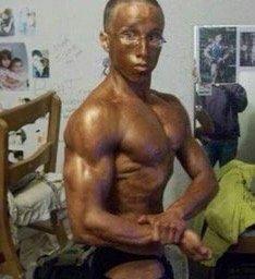 me with my new spray tan!