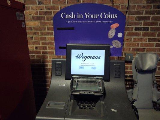 The Wegmans coin machine which was once free!!! A slap in the face from Wegmans.