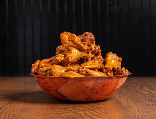 A big bowl of crispy mild medium wings.