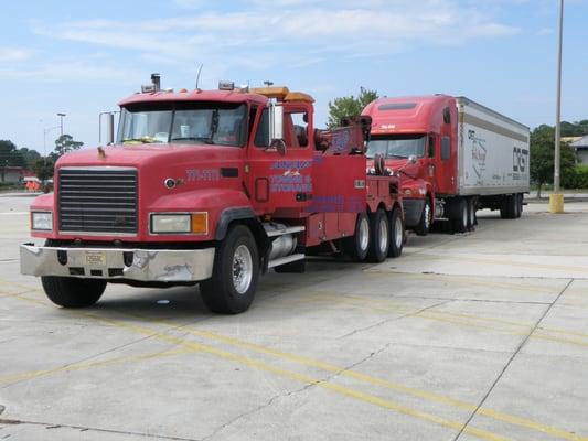 Semi Truck towing