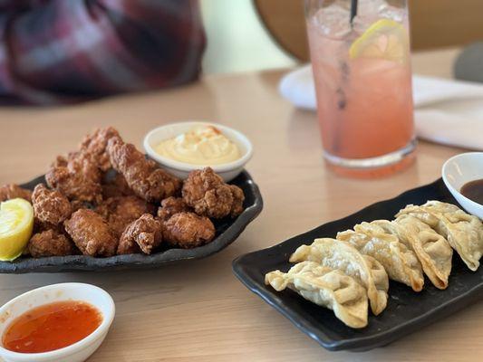 Ckn karaage & Pan Fried Gyoza