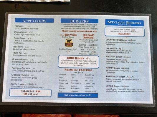 Menu side A