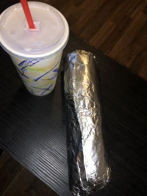 Super burrito & horchata