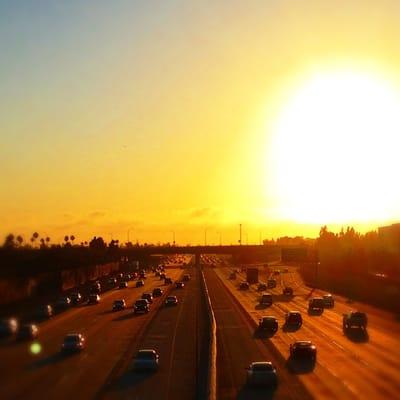 Sunset over South Coast Metro - Orange County, Southern California