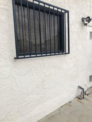 Bars on window