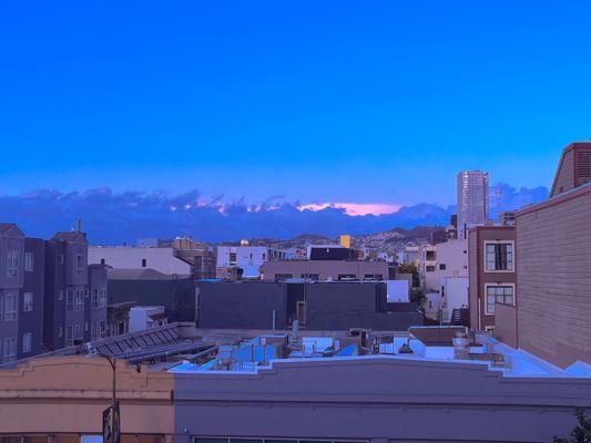 View from one of the hotel's balconies