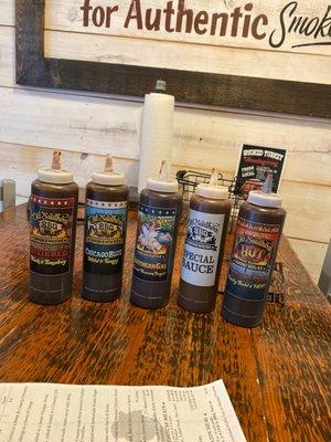 Their selection of sauces