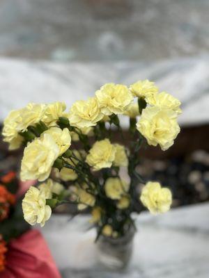 Flowers outside church