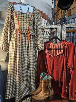 Fall dresses are some of my most favorite items. We put boots with ours, but you can always toss on a pair of wedges. Make it yours.