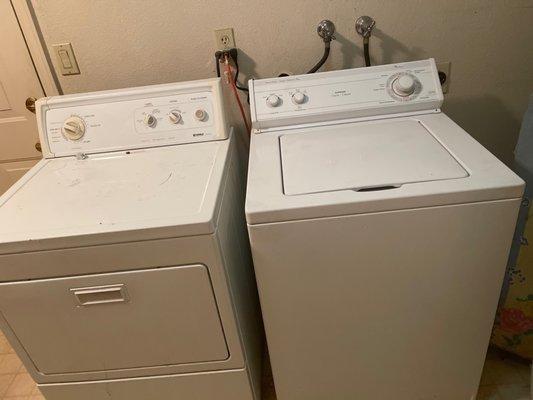 Washer and dryer from Appliance Wearhouse