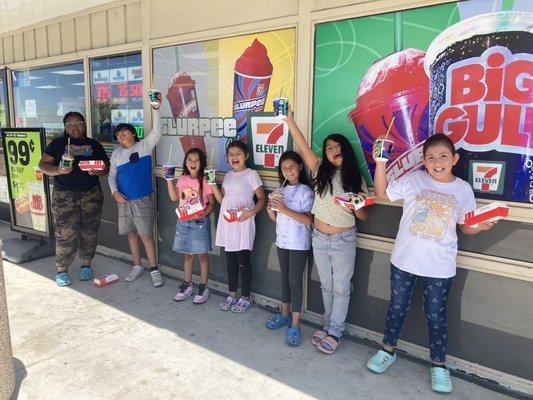 This is our 4th time coming for my nieces 7/11 birthday. We always take a big party. The employees are always nice. This is the best 7/11.