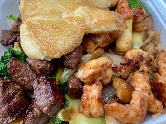 @ColumbusFoodDude (steak & shrimp with egg yoke)