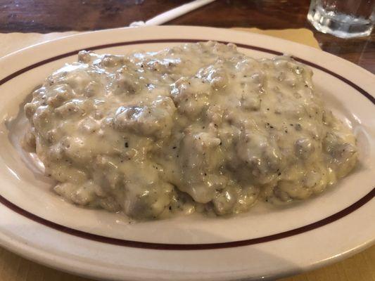 Sausage gravy and biscuits $10