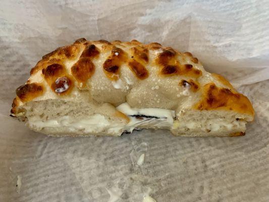 Cheddar Cheese Bagel - I ate the first half!