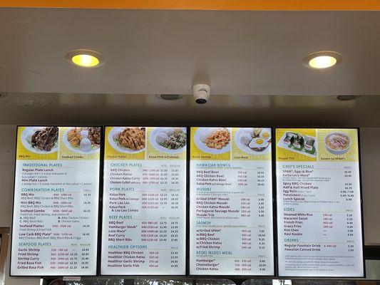 Updated Menu Boards