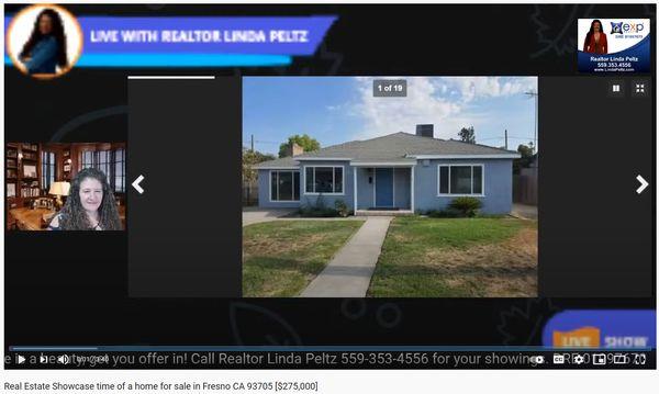 Home for sale in Fresno CA 93705 [$275,000]. Call Realtor Linda Peltz 559-353-4556. View at https://youtu.be/ya5aea1Dc-g