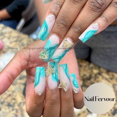 "Feeling cute and confident with these adorable nails!