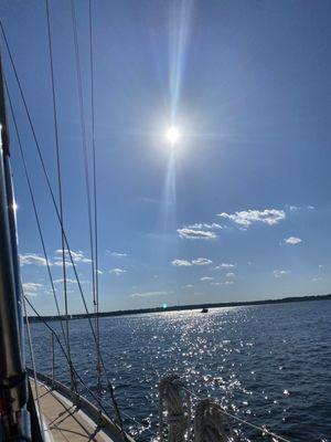 Beautiful Sunday afternoon returning to St. John's Yacht Harbor