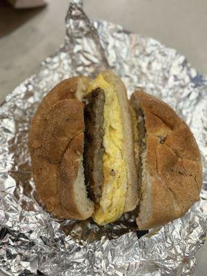 2 Eggs on a Roll Sandwich with Sausage