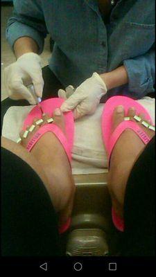 Everything she did my feet with was clean