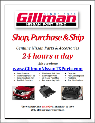 Gillman Nissan Parts Department