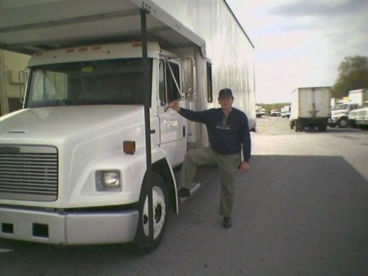 Posing with our over the road sleeper van