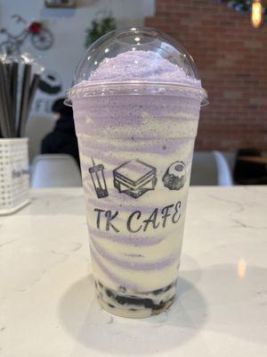 Taro Slush with Vanilla Cream