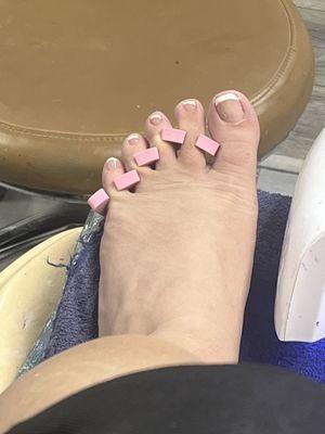 French manicure gel pedicure